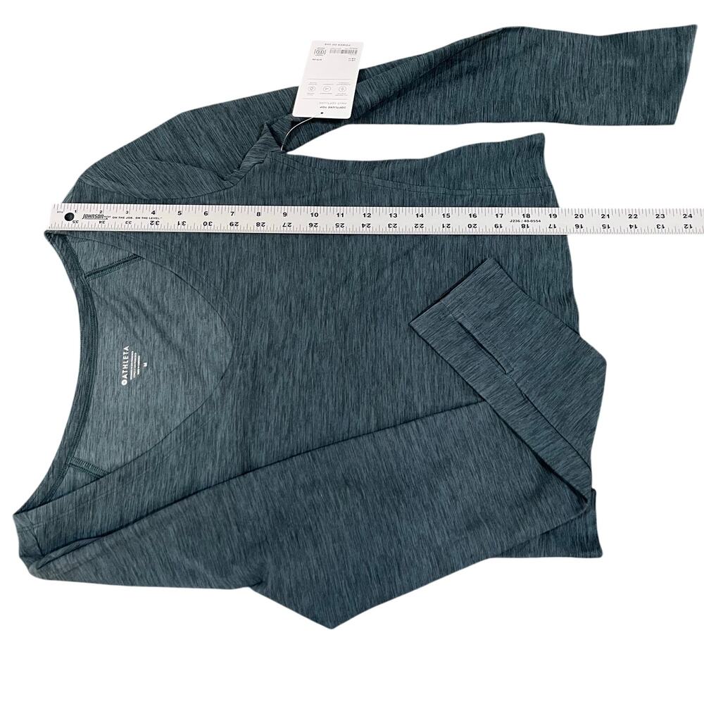 NWT ATHLETA | SoftLuxe Top Long Sleeve Green Medium - Picture 10 of 10
